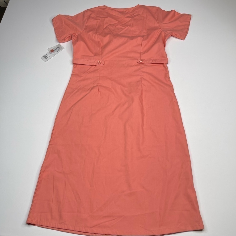 Butter Soft Dress Scrubs Empire Waist Peach Hospital Nurse Uniform Tech New - Picture 4 of 11